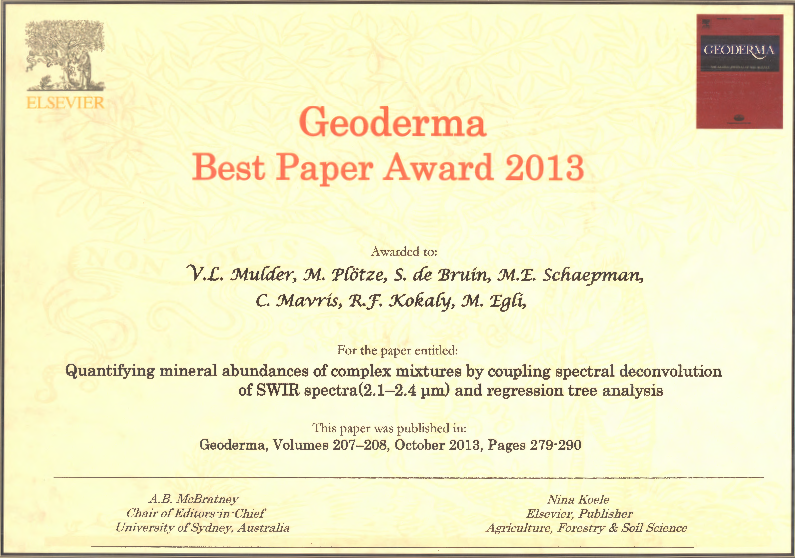 Enlarged view: Geoderma best paper award 2013
